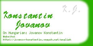 konstantin jovanov business card